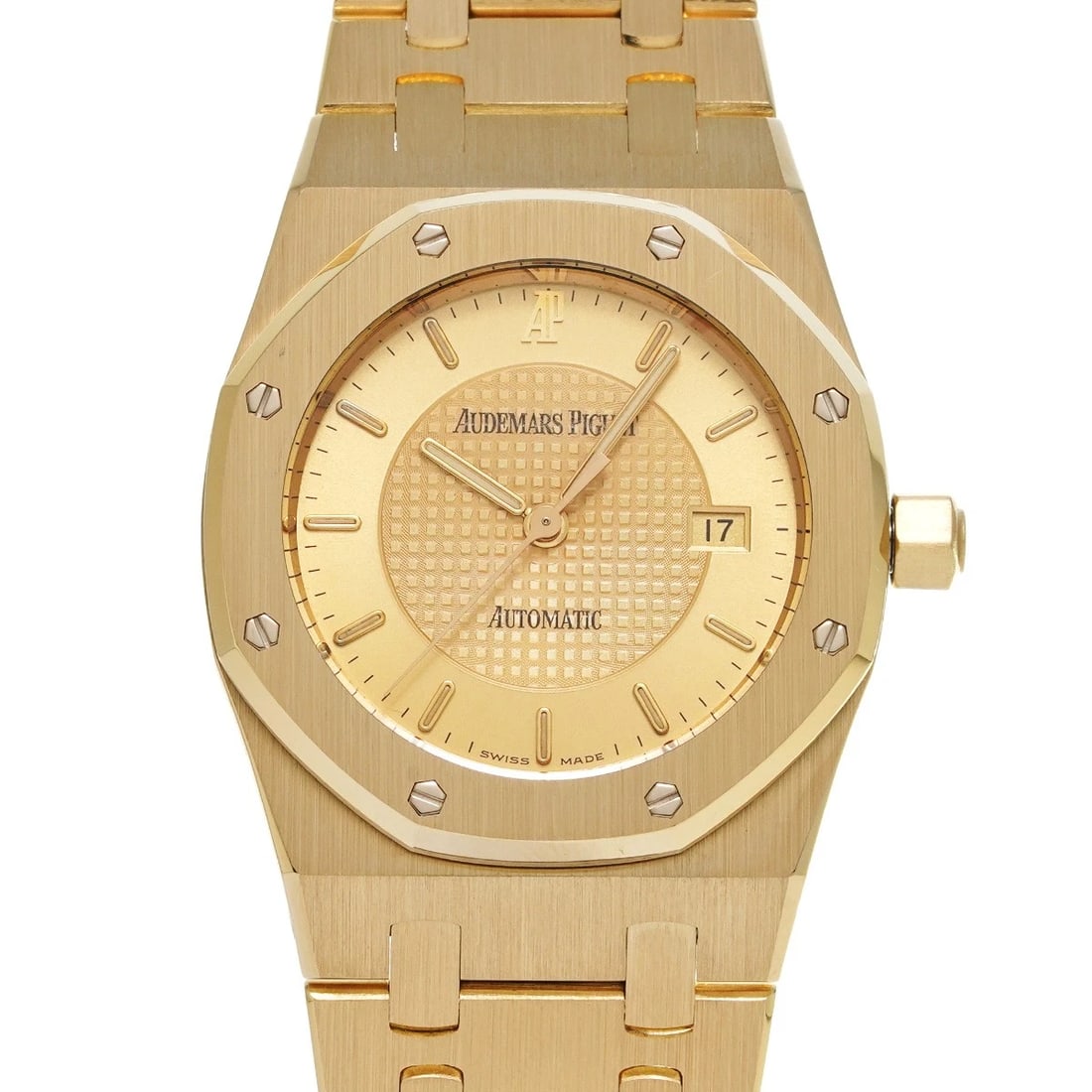 AUDEMARS PIGUET ROYAL CHAMPAGNE WATCH 72245 WATCH: AUDEMARS PIGUET Royal Champagne WATCH 72245 Watch Brand: AUDEMARS PIGUET Type/Style: Wristwatch Material: Band Material Yellow Gold, Case Material Yellow Gold Color: Dial Color Champagne Size: ?Case?