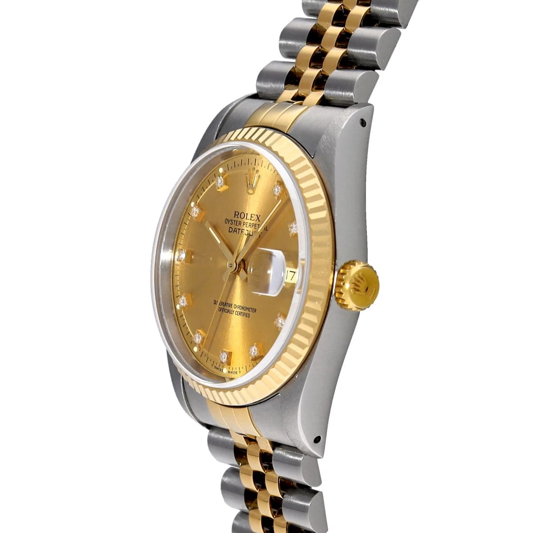 ROLEX CHAMPAGNE/DIAMOND WATCH - 2