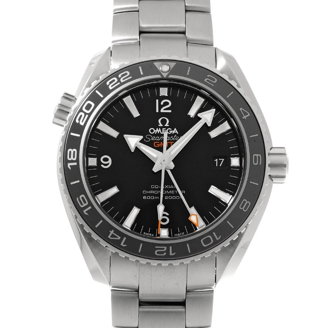 OMEGA SEAMASTER PLANET OCEAN BLACK WATCH: OMEGA Seamaster Planet Ocean black Watch Brand: OMEGA Type/Style: Wristwatch Material: Band Material Stainless steel, Case Material Stainless steel Color: Dial Color black Size: ?Case? H/about 43.5mm