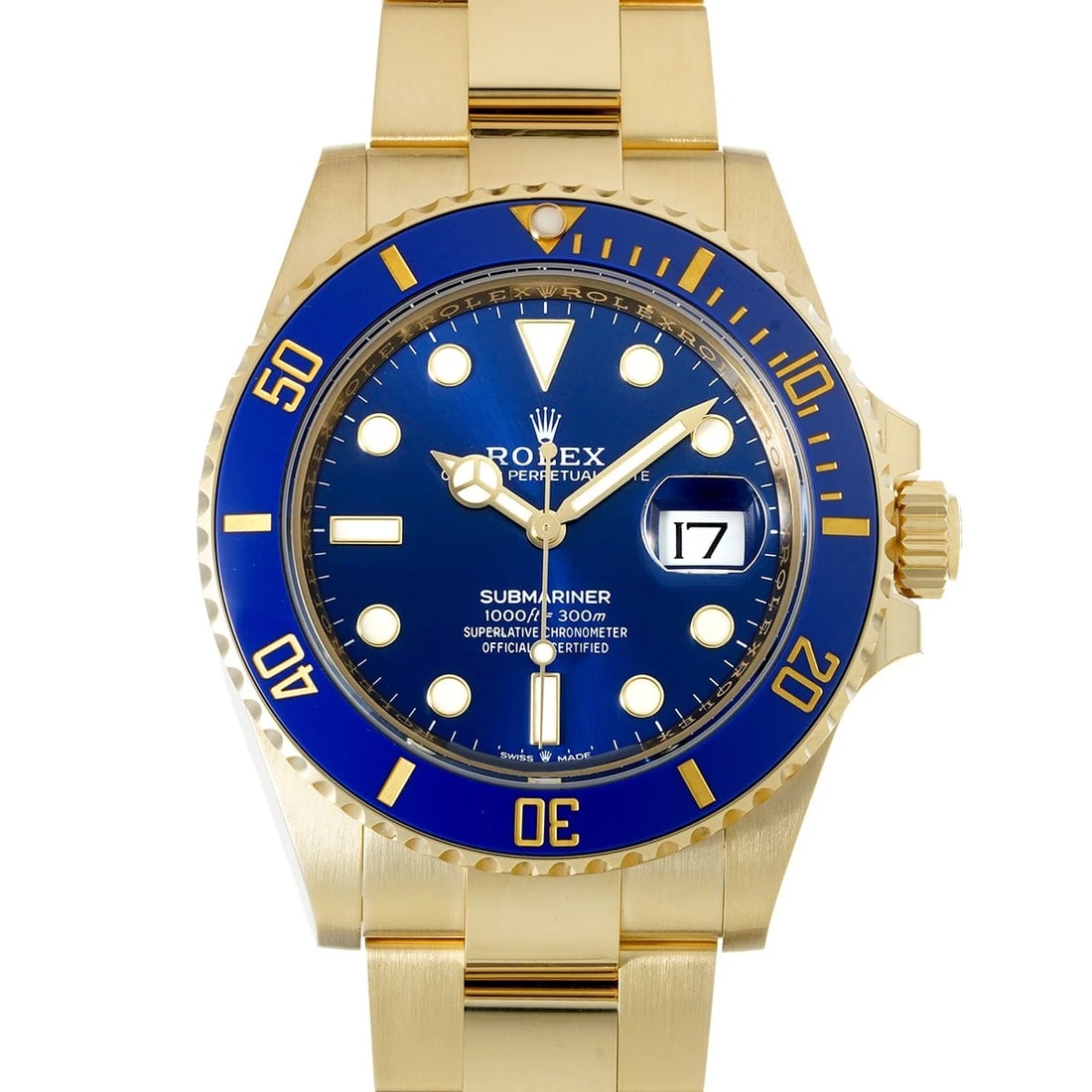 ROLEX SUBMARINER ROYAL BLUE WATCH: ROLEX Submariner Royal Blue Watch Brand: ROLEX Type/Style: Wristwatch Material: Band Material Yellow Gold, Case Material Yellow Gold Color: Dial Color Royal Blue Size: ?Case? H/about 41mm W/about