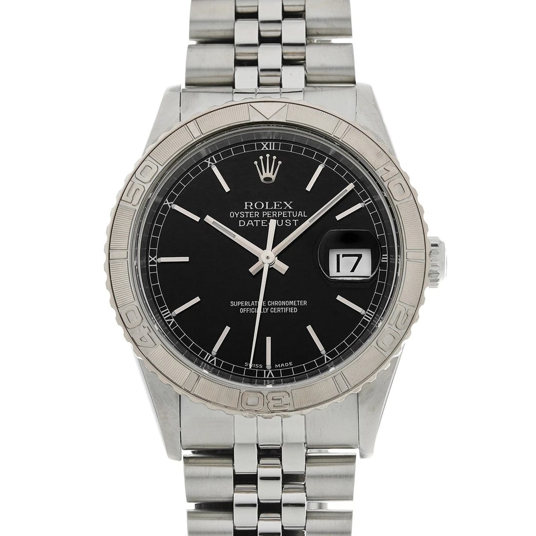 ROLEX THUNDERBIRD BLACK WATCH: ROLEX Thunderbird black Watch Brand: ROLEX Type/Style: Wristwatch Material: Band Material Stainless steel, Case Material Stainless steel Color: Dial Color black Size: ?Case? H/about 36mm W/about 36mm
