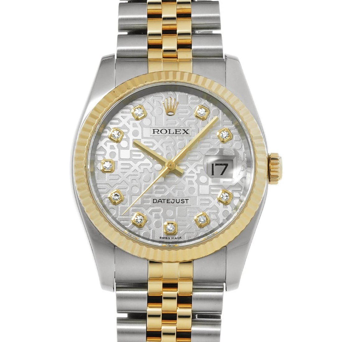 ROLEX SILVER COMPUTER/DIAMOND WATCH (1 of 4)