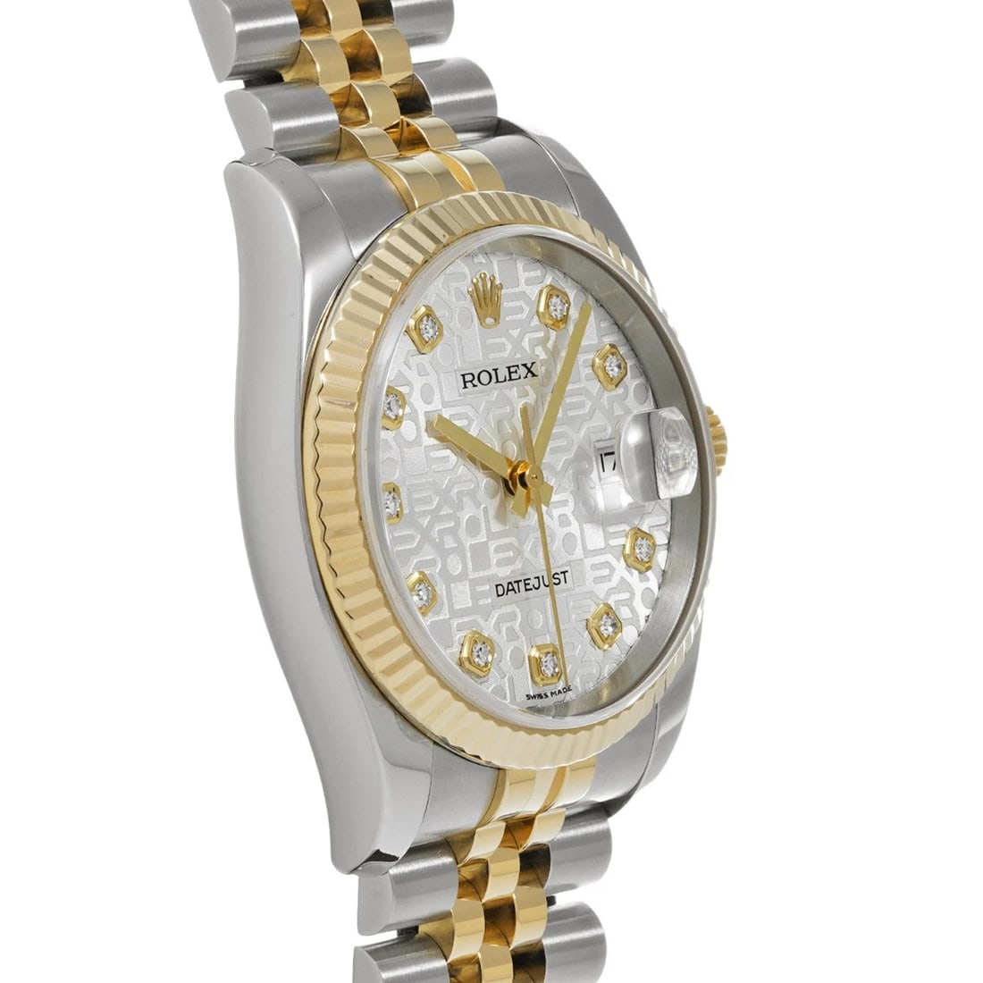 ROLEX SILVER COMPUTER/DIAMOND WATCH - 3