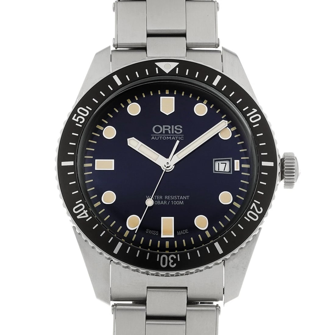 ORIS DIVERS BLUE WATCH: ORIS Divers blue Watch Brand: ORIS Type/Style: Wristwatch Material: Band Material Stainless steel, Case Material Stainless steel Color: Dial Color blue Size: ?Case? H/about 42mm W/about 42mm
