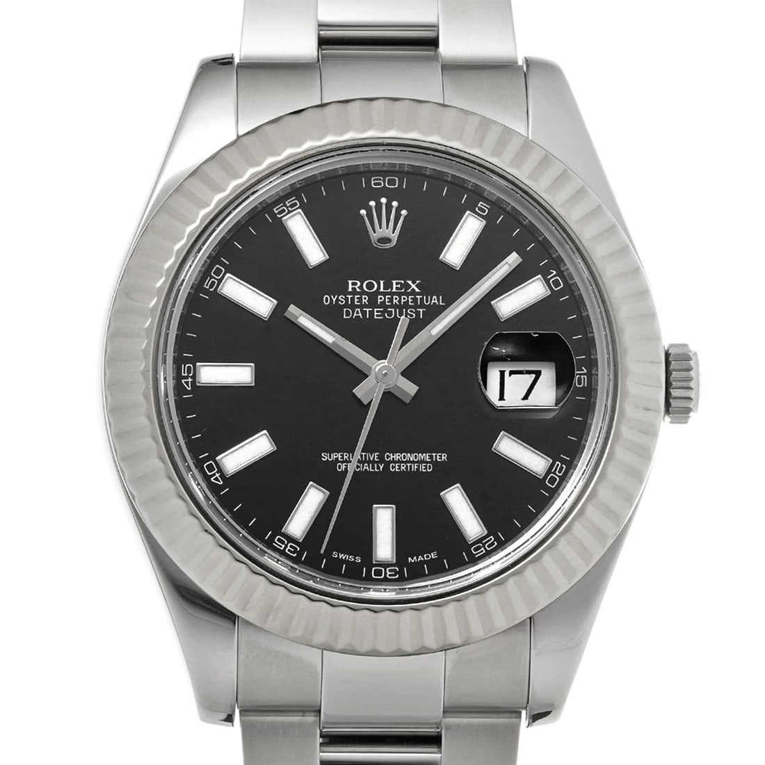 ROLEX DATEJUSTBLACK WATCH - 4