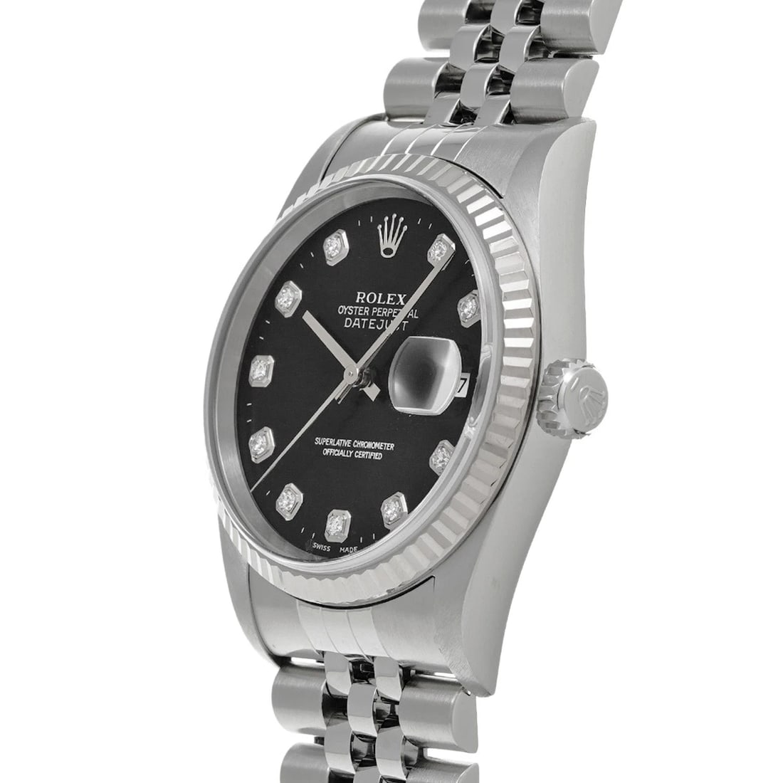 ROLEX BLACK/DIAMOND WATCH - 2