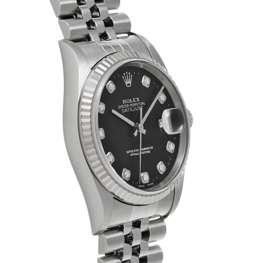 ROLEX BLACK/DIAMOND WATCH - 3