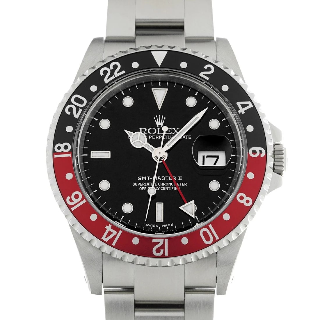 ROLEX GMT-MASTERBLACK WATCH: ROLEX GMT-Masterblack Watch Brand: ROLEX Type/Style: Wristwatch Material: Band Material Stainless steel, Case Material Stainless steel Color: Dial Color black Size: ?Case? H/about 40mm W/about 40mm