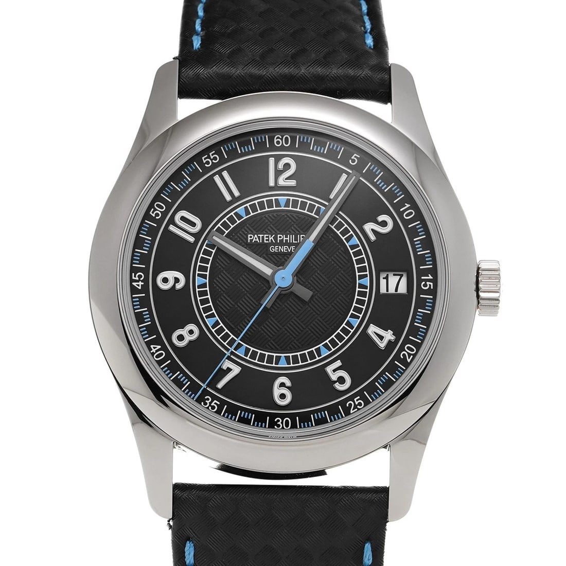 PATEK PHILIPPE CALATRAVA BLACK WATCH: PATEK PHILIPPE Calatrava black Watch Brand: PATEK PHILIPPE Type/Style: Wristwatch Material: Band Material carbon/calf, Case Material White gold Color: Dial Color black Size: ?Case? H/about 40mm
