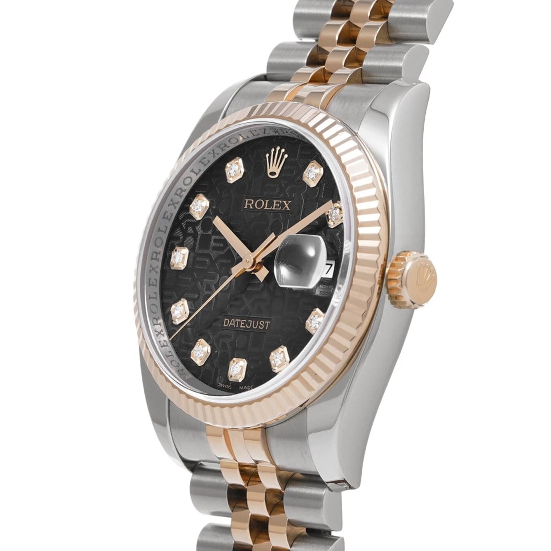 ROLEX BLACK COMPUTER/DIAMOND WATCH - 2