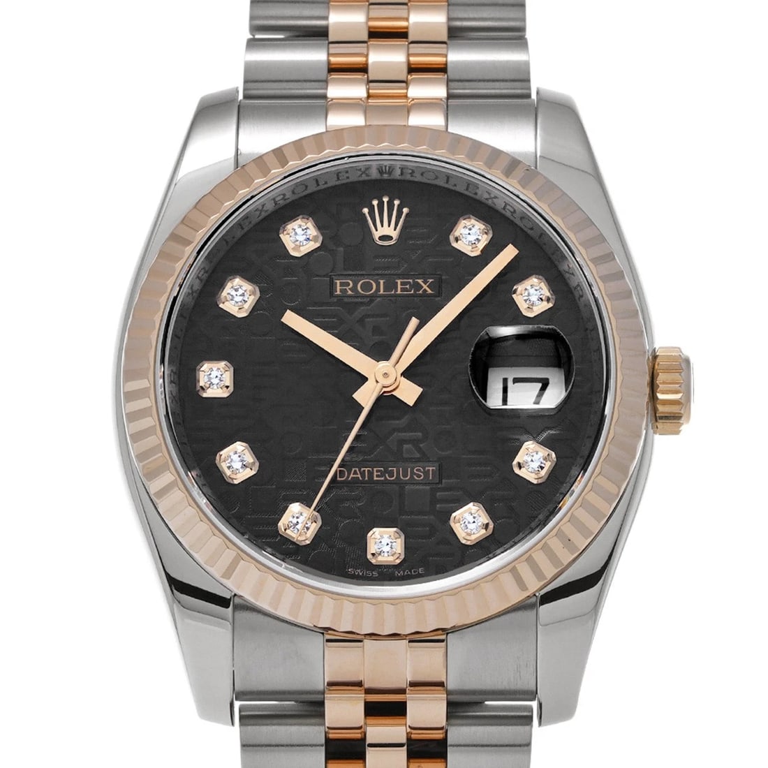 ROLEX BLACK COMPUTER/DIAMOND WATCH - 4