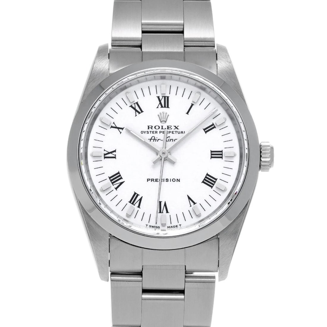 ROLEX AIR-KING WHITE WATCH: ROLEX Air-King white Watch Brand: ROLEX Type/Style: Wristwatch Material: Band Material Stainless steel, Case Material Stainless steel Color: Dial Color white Size: ?Case? H/about 34mm W/about 34mm