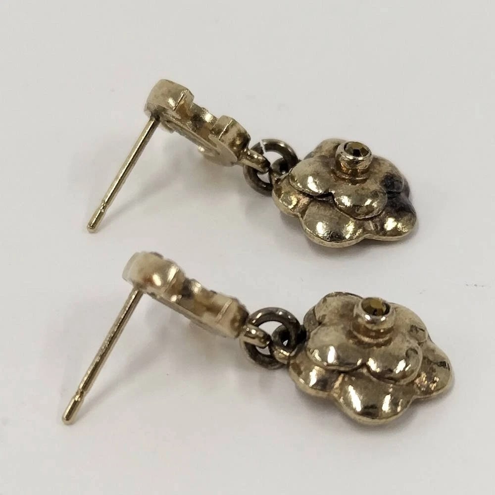 CHANEL EARRINGS GP X RHINESTONE COCO: CHANEL Earrings GP x Rhinestone COCO Brand: CHANEL Type/Style: Earrings Material: GP x Rhinestone, Color: GOLD Size: Top: Maximum approx. W1.0 x H2.3 (cm) Accessories: None Accessories Not
