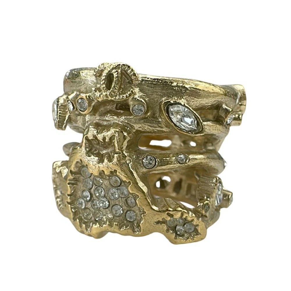 CHANEL RHINESTONE RING - 4
