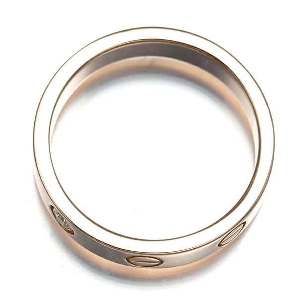 CARTIER MINI LOVE RING DIAMOND SM K18 PG PINK GOLD (1 of 2)