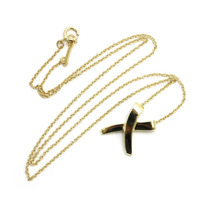 TIFFANY & CO. NECKLACE GRAFFITI X KISS PALOMA PICASSO: Tiffany & Co. Necklace Graffiti X Kiss Paloma Picasso Brand: Tiffany & Co. Type/Style: Necklace Material: K18 Gold, Color: GOLD Size: Total Length: Approx. 41cm Top: Approx. 1.2cm (width) x 1.5cm (hei