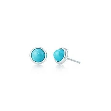 TIFFANY & CO. EARRINGS STERLING SILVER TURQUOISE: Tiffany & Co. Earrings Sterling Silver Turquoise Brand: Tiffany & Co. Type/Style: Earrings Material: Sterling Silver, Color: Turquoise Blue Size: None Accessories: None Accessories Notice: When