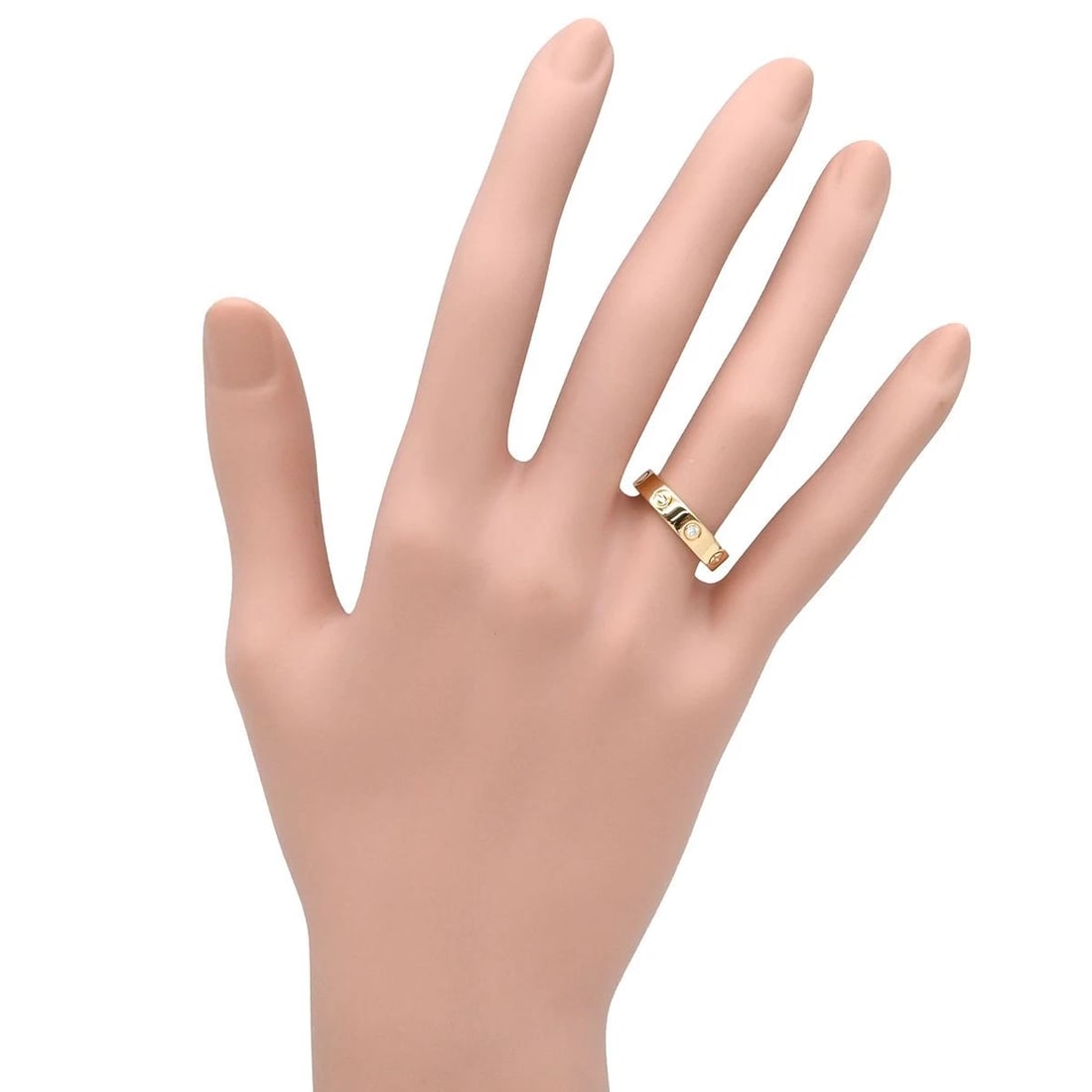 CARTIER MINI LOVE RING DIAMOND K18YG YELLOW GOLD: Cartier Mini Love Ring Diamond K18YG Yellow Gold Brand: Cartier Type/Style: Ring Material: K18YG / Diamond, Main Stone/Creation Natural Color: Yellow Gold Size: US 5.25 Accessories: None A