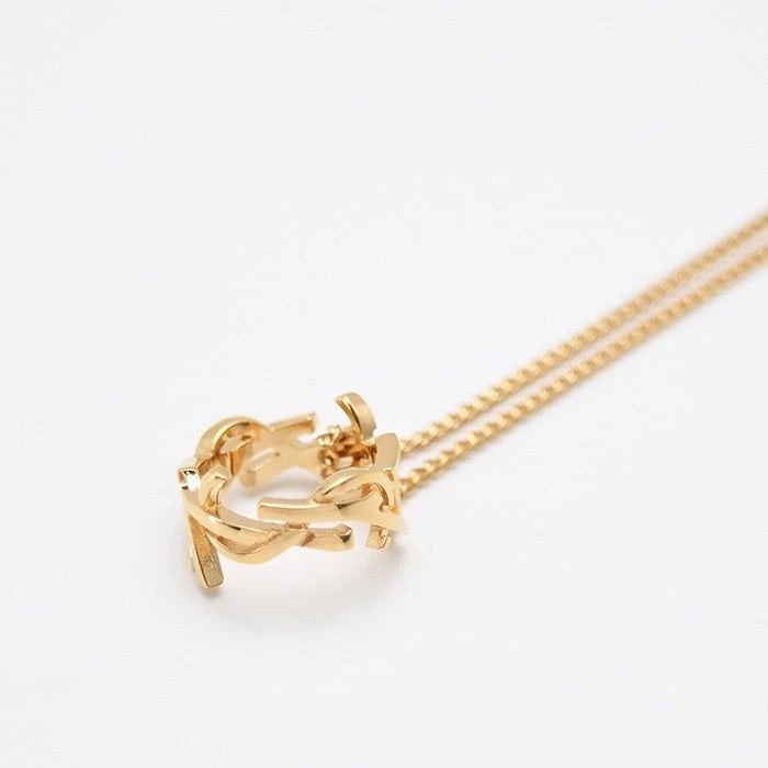 YVES SAINT LAURENT CASSANDRA NECKLACE GOLD PENDANT (1 of 3)