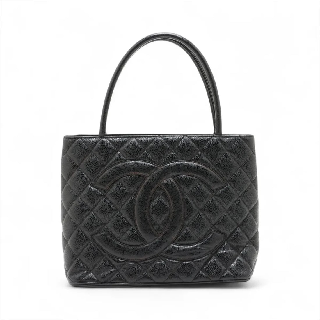 CHANEL RE-RELEASE CAVIAR SKIN TOTE BAG BLACK (1 of 7)