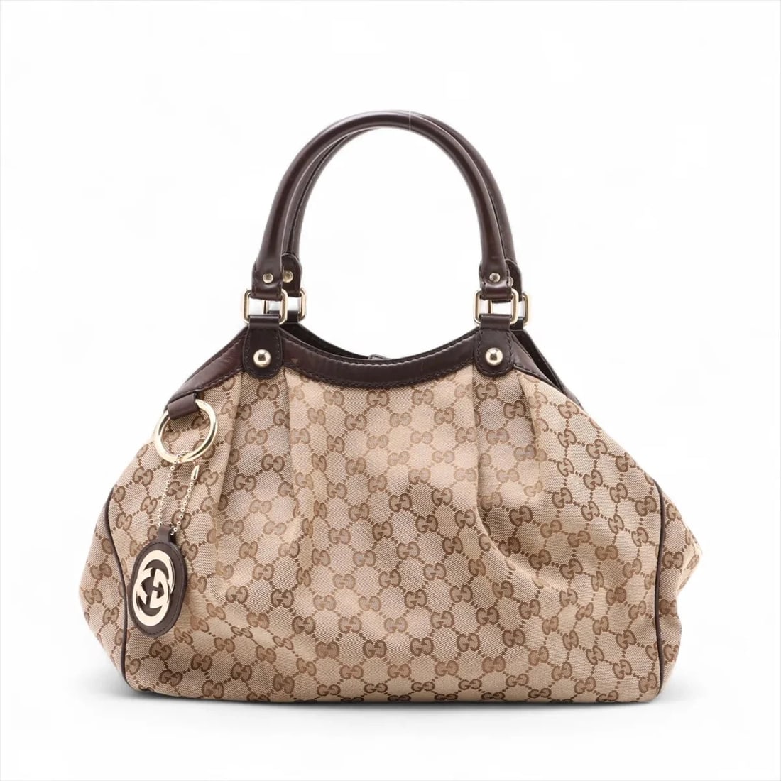 GUCCI GG CANVAS SUKEY CANVAS & LEATHER TOTE BAG (1 of 6)