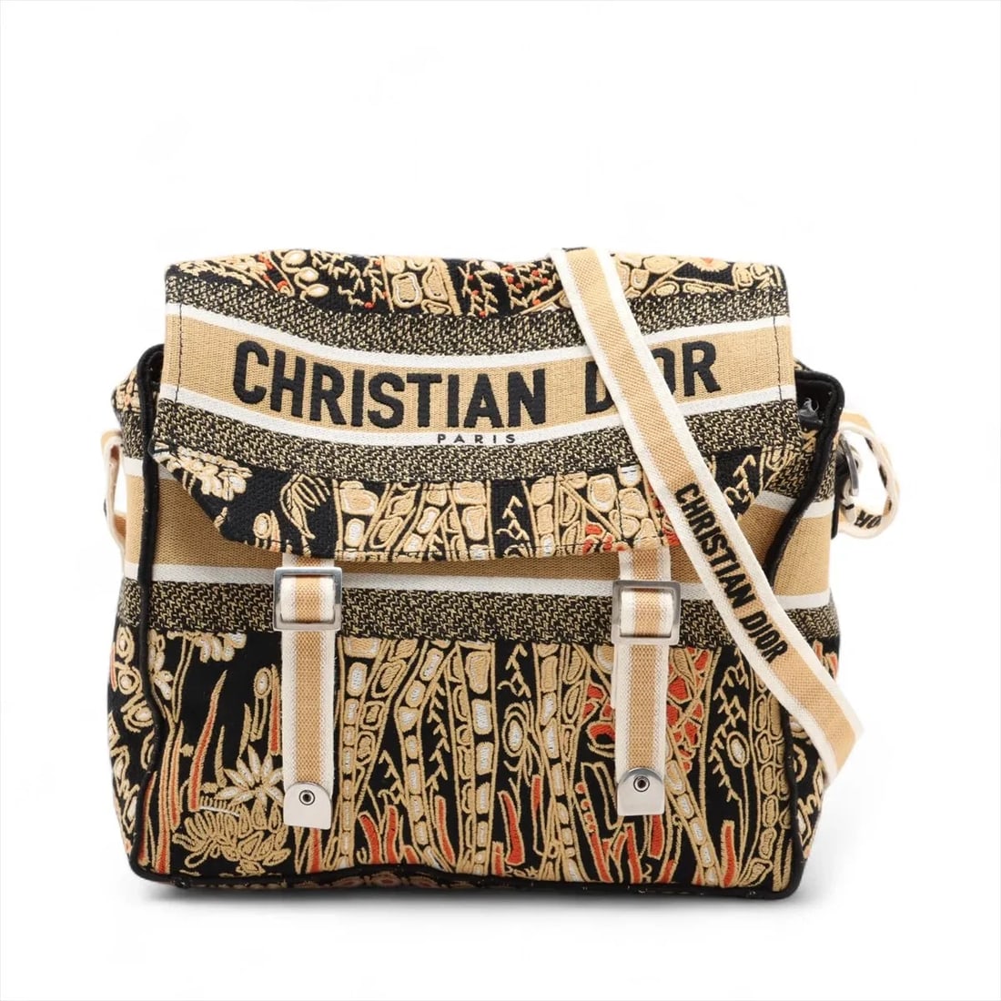 CHRISTIAN DIOR CAMP CANVAS SHOULDER BAG YELLOW X BLACK: Christian Dior Camp canvas Shoulder bag yellow x black Brand: Christian Dior Type/Style: Shoulder bag Material: canvas Color: yellow x black Size: Height:10.0inchLength:11.2inchDepth:4.5inch