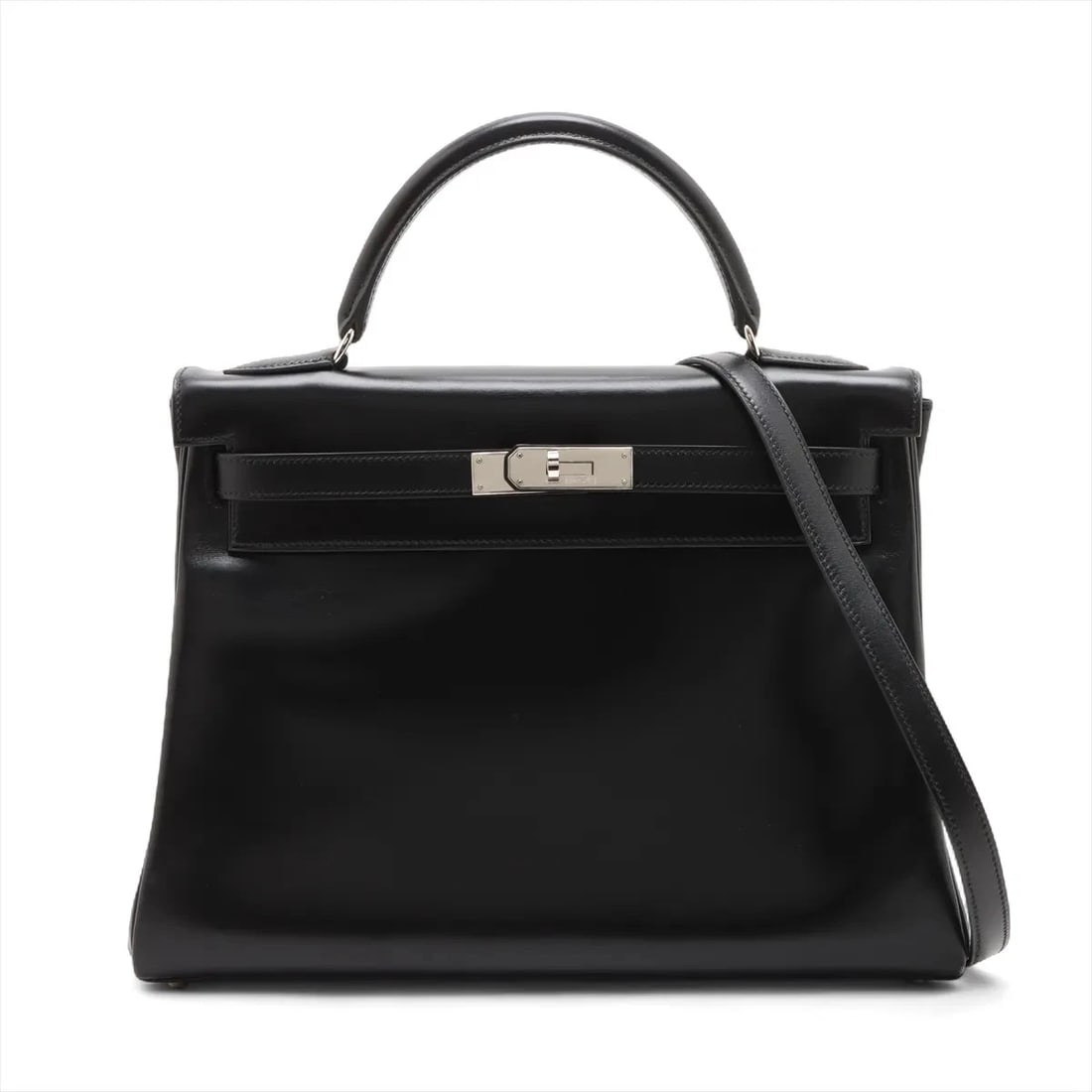 HERMES KELLY 32 LE TOURNAY BOX CALF BLACK: Hermes Kelly 32 Le Tournay Box calf Black Brand: Hermes Type/Style: Hand bag Material: Box calf Color: Black Size: Height:9.1inchLength:12.4inchDepth:4.7inch Accessories: None Accessories