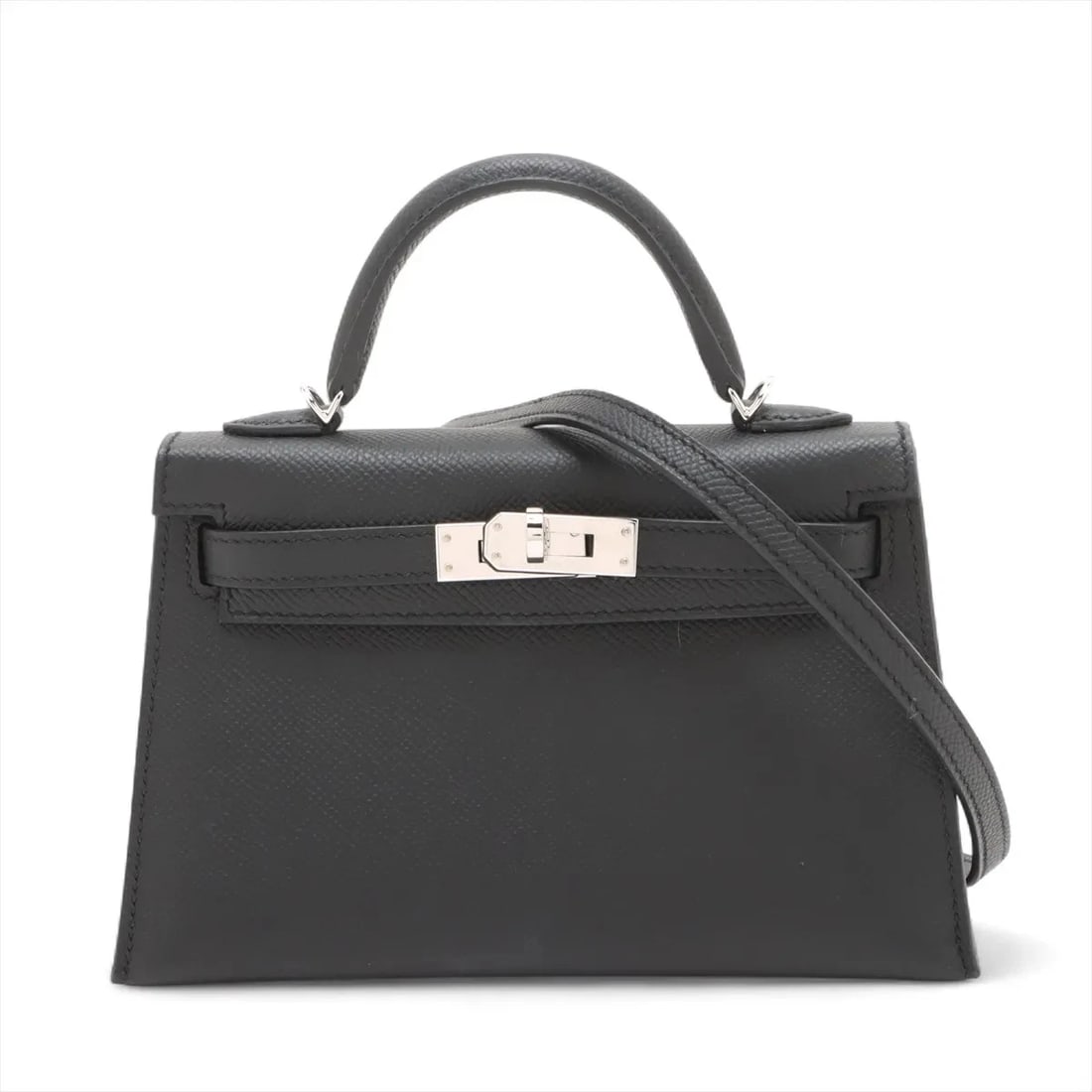 HERMES MINI KELLY 2 20 SERIE VEAU EPSOM BLACK: Hermes mini kelly 2 20 Serie Veau Epsom Black Brand: Hermes Type/Style: Hand bag Material: Veau Epsom Color: Black Size: Height:4.7inchLength:7.5inchDepth:2.2inch Accessories: None Accesso