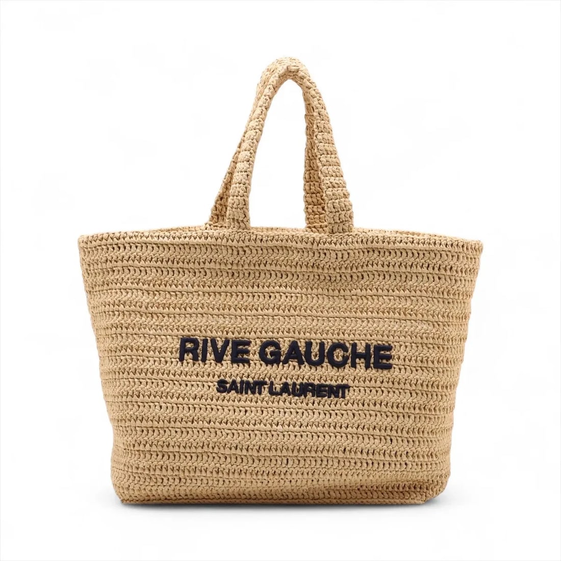 SAINT LAURENT PARIS RIVE GAUCHE RAFFIA TOTE BAG BEIGE: Saint Laurent Paris Rive Gauche Raffia Tote bag Beige Brand: Saint Laurent Paris Type/Style: Tote bag Material: Raffia Color: Beige Size: Height:13.0inchLength:14.6inchDepth:5.7inch Accessories: N