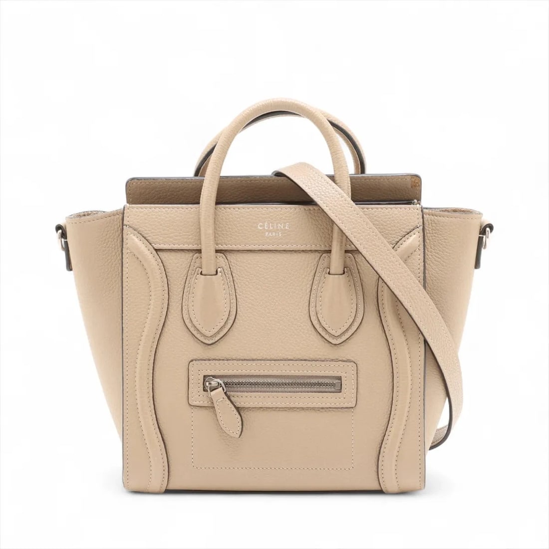 CELINE LUGGAGE NANO SHOPPER LEATHER 2 WAY HANDBAG (1 of 7)