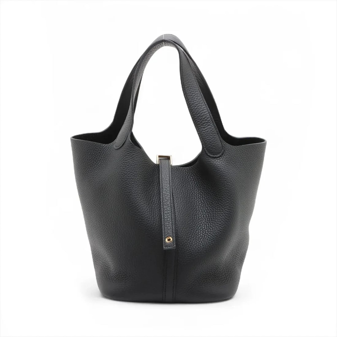 HERMES PICOTIN LOCK 22 MM TAURILLON CLEMENCE BLACK: Hermes Picotin Lock 22 MM Taurillon Clemence Black Brand: Hermes Type/Style: Hand bag Material: Taurillon Clemence Color: Black Size: Height:8.5inchLength:8.7inchDepth:6.9inch Accessories: None