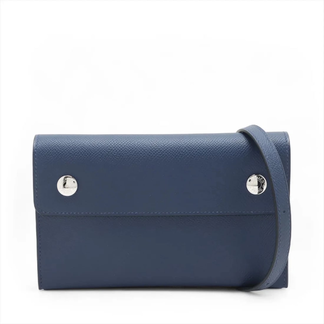 HERMES HERMES SNAP TOGO VEAU EPSOM BLUE TIE SILVER: Hermes Hermes snap Togo Veau Epsom blue tie Silver Brand: Hermes Type/Style: Shoulder bag Material: Veau Epsom Color: blue tie Size: Height:4.5inchLength:7.3inchDepth:1.6inch Accessories: None