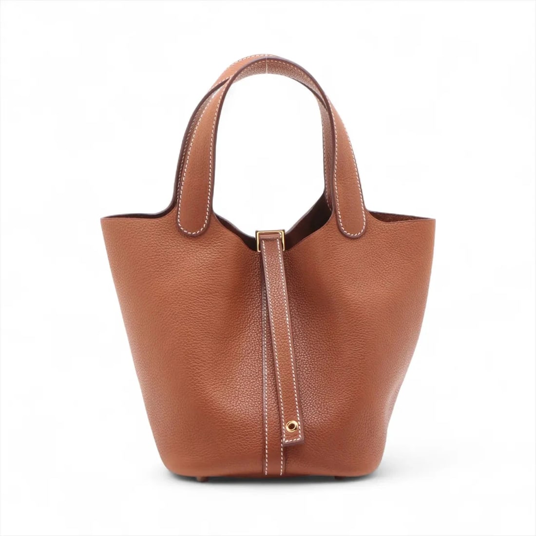 HERMES PICOTIN LOCK 18 PM BARENIA FAUBOURG FAUVE: Hermes Picotin Lock 18 PM Barenia Faubourg Fauve Brand: Hermes Type/Style: Hand bag Material: Barenia Faubourg Color: Fauve Size: Height:7.1inchLength:7.3inchDepth:5.3inch Accessories: None