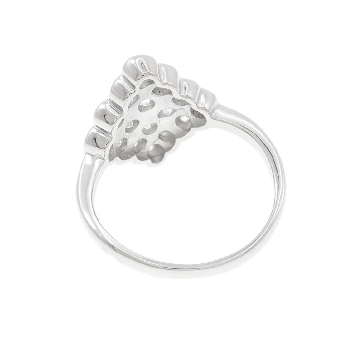 PT900 FLOWER DIAMOND RING - 2