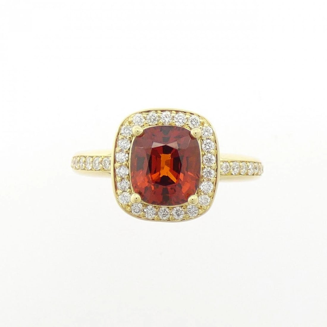 K18YG GARNET RING - 2