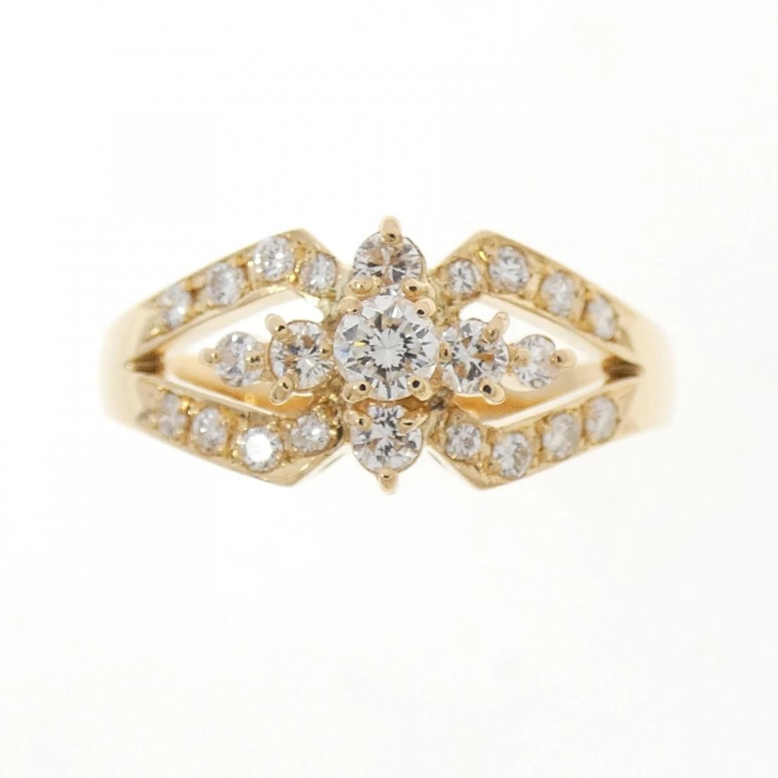 K18YG DIAMOND RING - 2