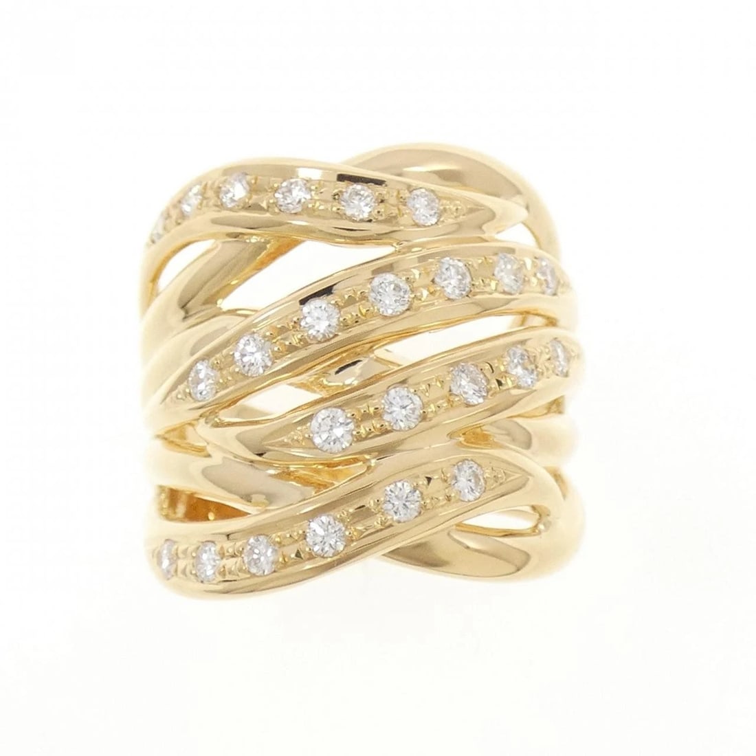K18YG DIAMOND RING - 2
