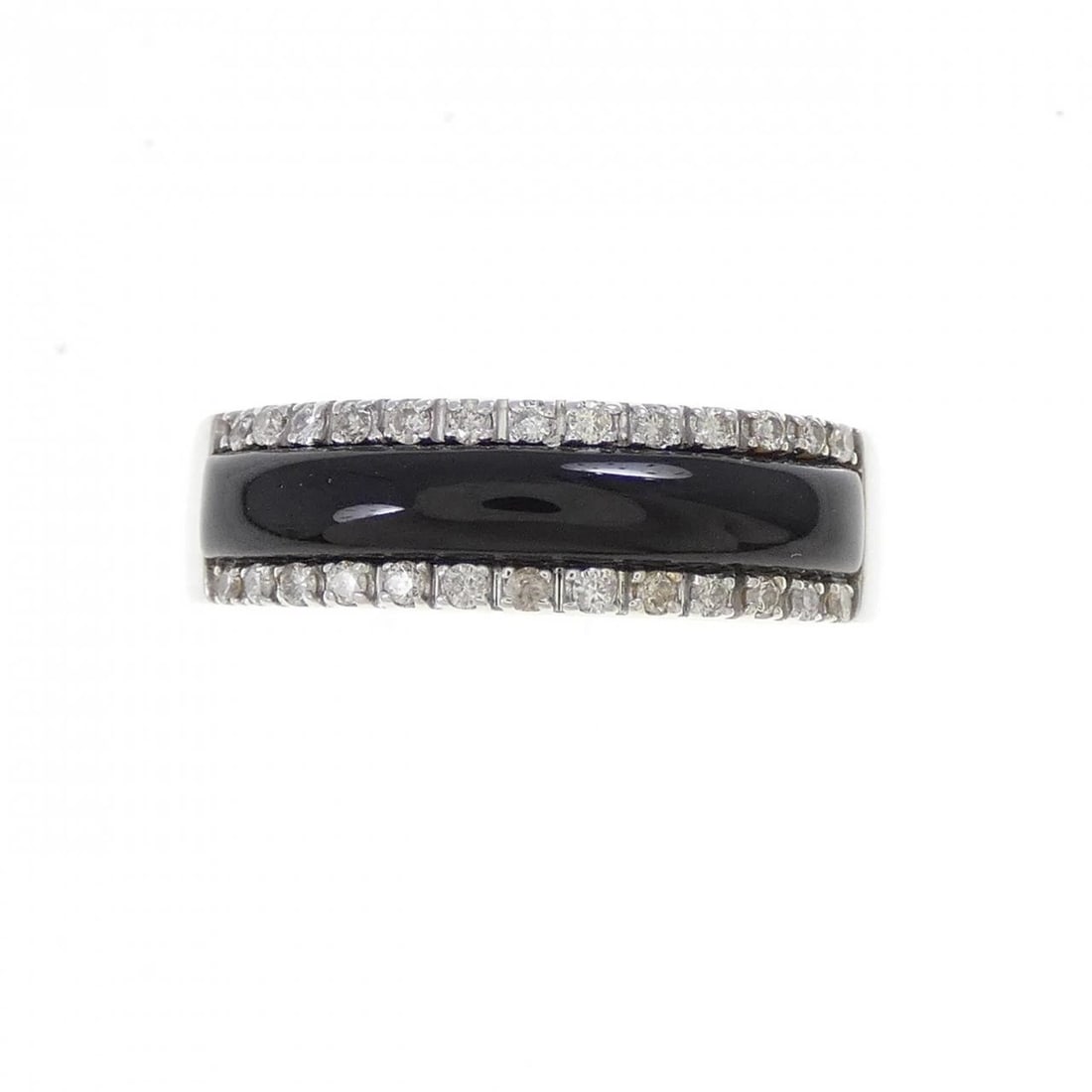 K18WG ONYX RING - 2