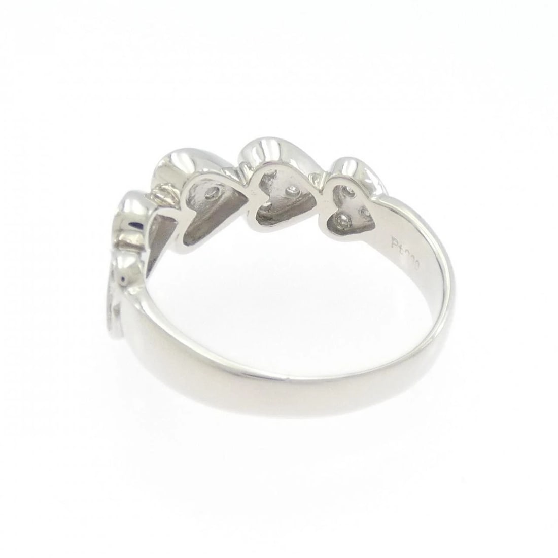 PT900 HEART DIAMOND RING - 2
