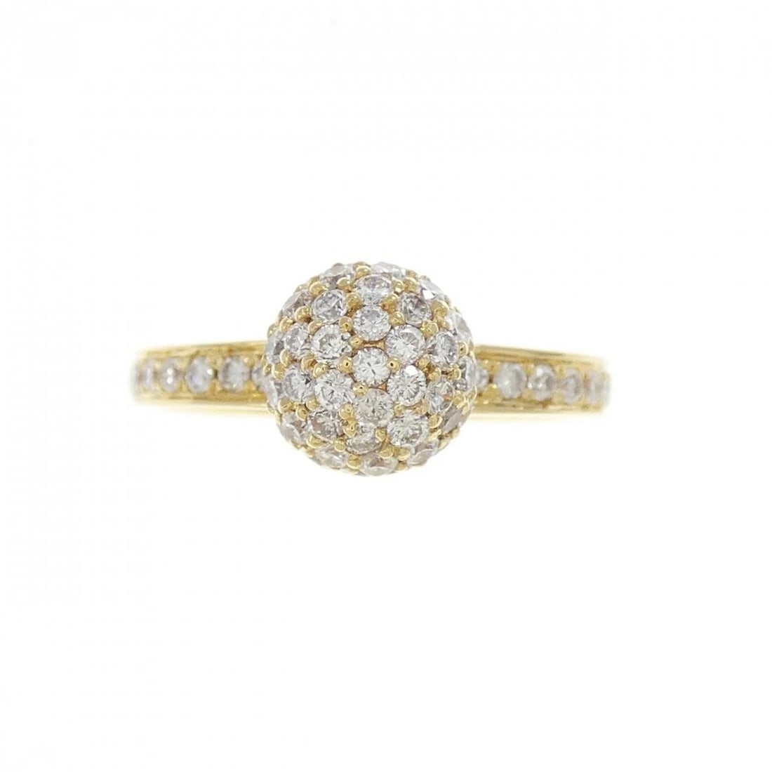 K18YG DIAMOND RING: K18YG Diamond Ring Brand: Unbranded Type/Style: Diamond Ring Material: K18YG, Color: Yellow gold Size: US 6 1/4 Accessories: None Accessories Notice: When purchasing pre-owned goods, please refer to