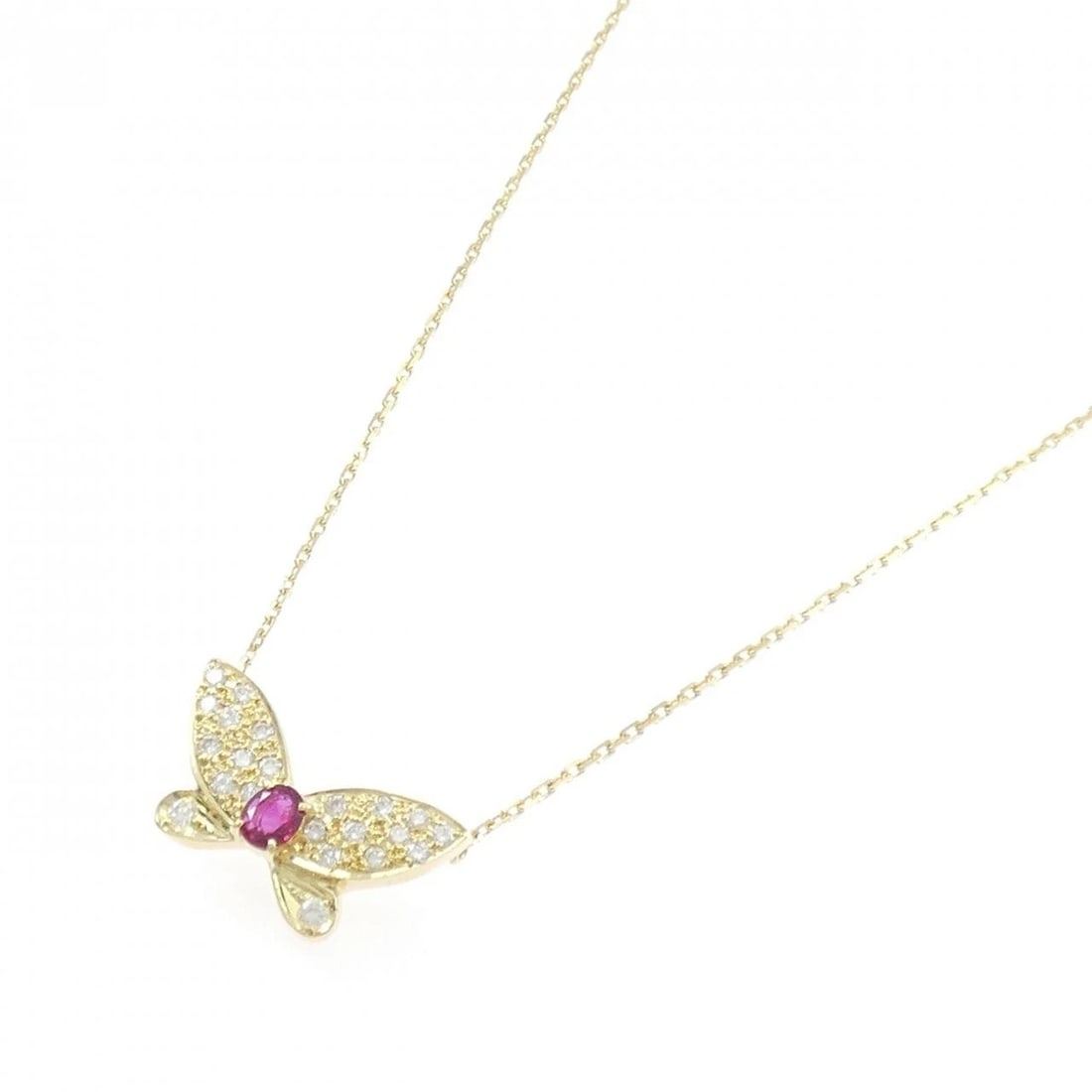 K18YG BUTTERFLY RUBY NECKLACE - 2