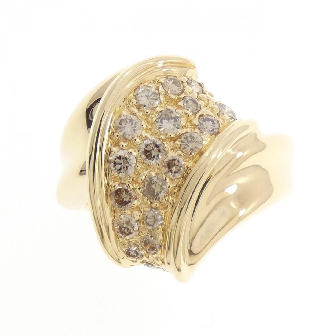 K18YG DIAMOND RING - 2