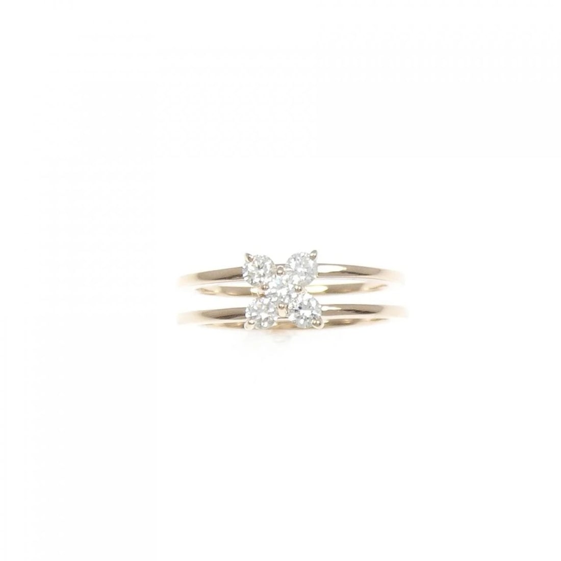 K18PG FLOWER DIAMOND RING - 2