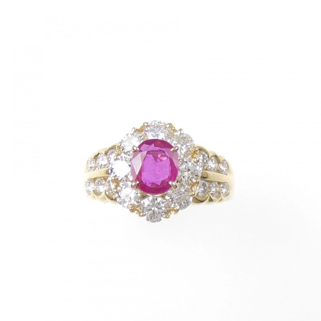 18K YELLOW GOLD RUBY RING - 2