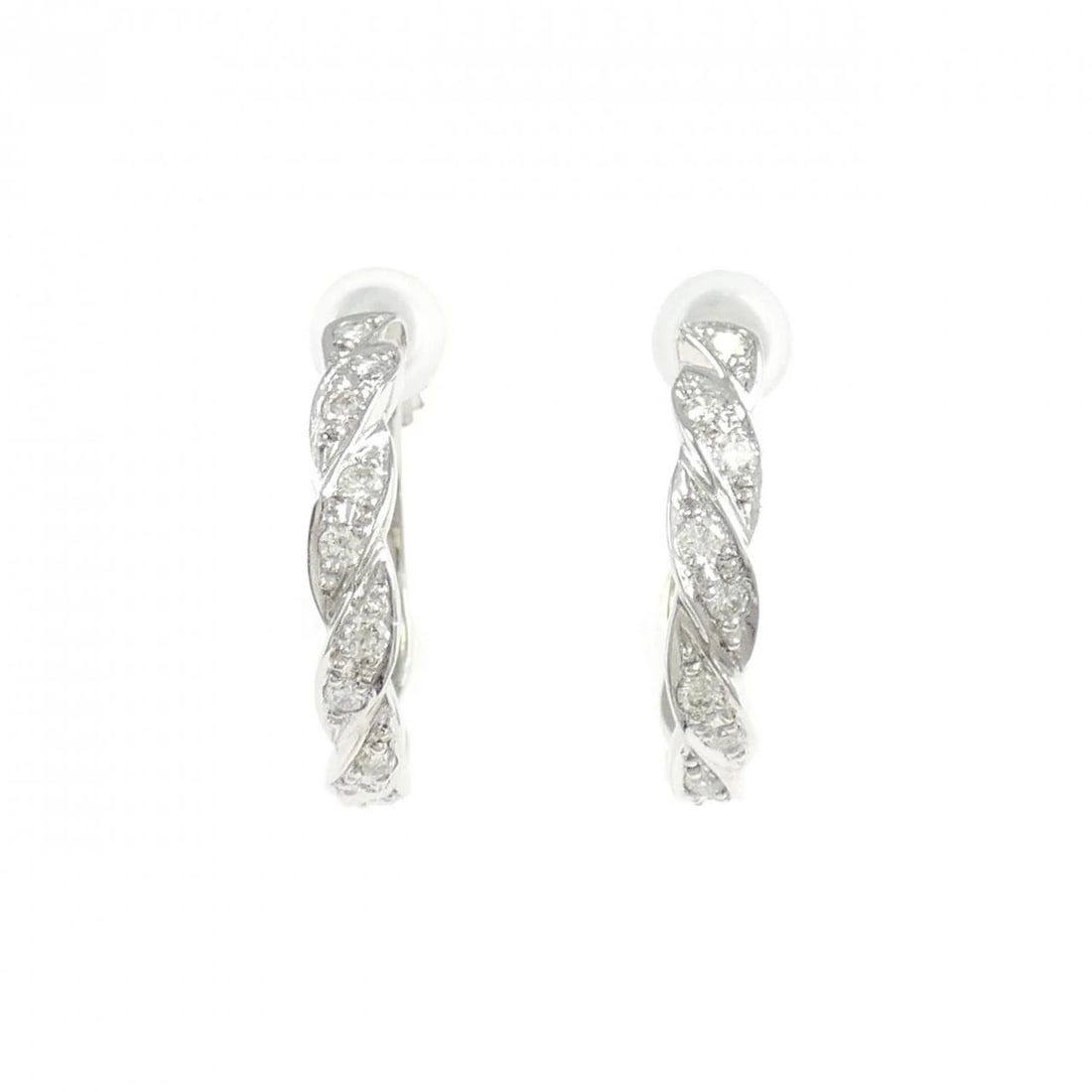 PT900 DIAMOND EARRING: PT900 Diamond Earring Brand: Unbranded Type/Style: Diamond Pierce/Earring Material: Platinum900, Main Stone/Creation Natural Color: Platinum Size: Approx. height x width: 18.2mm x 3.3mm Accessories: