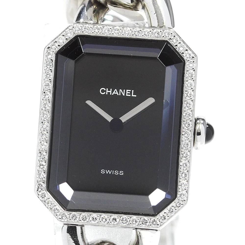 CHANEL PREMIERE DIAMOND BEZEL XL SIZE QUARTZ LADIES WATCH: CHANEL Premiere Diamond Bezel XL Size Quartz Ladies Watch Brand: CHANEL Type/Style: Wristwatch Material: Band Material Stainless Steel, Case Material Stainless Steel Color: Band Color Silver, Case