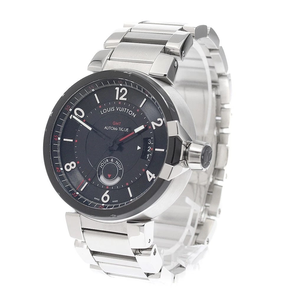 LOUIS VUITTON TAMBOUR EVOLUTION GMT AUTOMATIC WATCH - 2