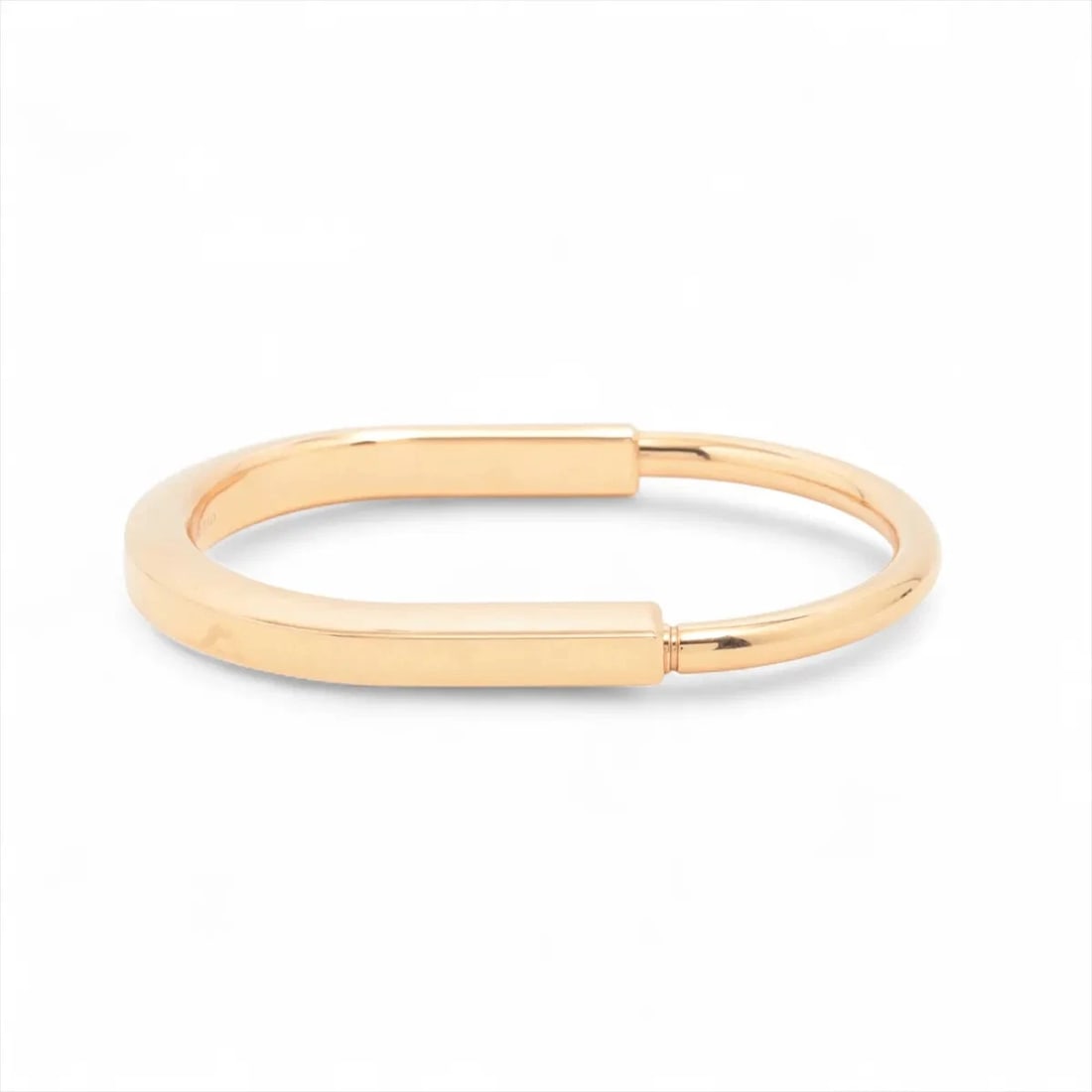 TIFFANY LOCK BRACELET 750(YG): Tiffany Lock Bracelet 750(YG) Brand: Tiffany Type/Style: Bracelet Material: 750(YG), Color: YG Size: Bracelet length:15.6 (Inch) Bracelet Length:6.1inch Accessories: None Accessories Notice: When