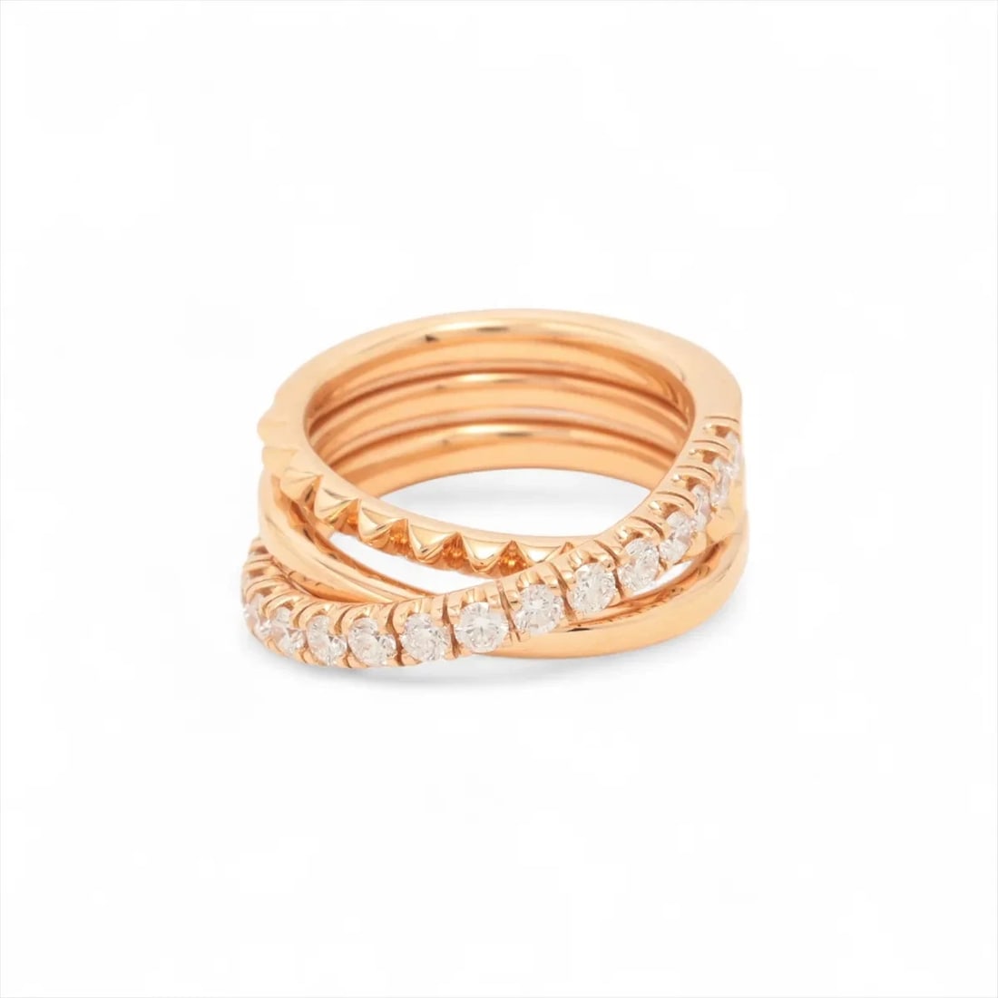 CARTIER ETINCELLE DOO CARTIER DIAMOND RING 750(PG): Cartier Etincelle Doo Cartier diamond Ring 750(PG) Brand: Cartier Type/Style: Ring Material: 750(PG), Main Stone/Creation Natural Color: PG Size: 4.75 - 5 US Accessories: None Accessories
