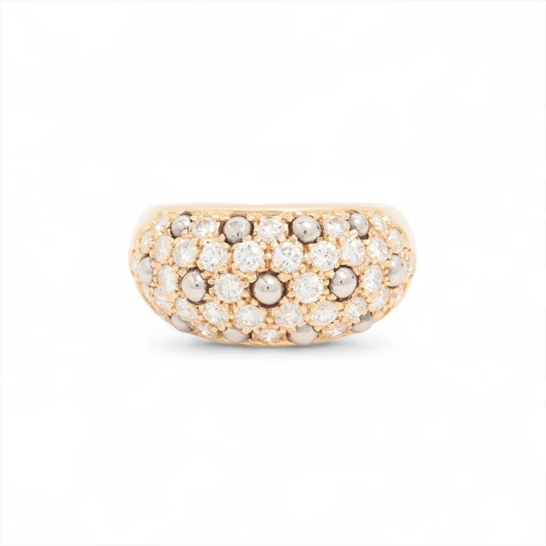 CARTIER DIAMOND RING 750(YG): Cartier diamond Ring 750(YG) Brand: Cartier Type/Style: Ring Material: 750(YG), Main Stone/Creation Natural Color: YG Size: 5.5 - 5.75 US Accessories: None Accessories Notice: When purchasing